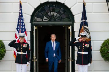 President Joe Biden walks to the South Lawn of the White House on July 4, 2021. Photo courtesy of the White House/Katie Ricks.
