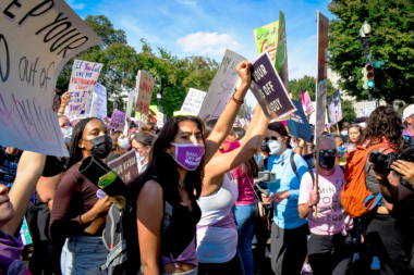 Thousands of abortion rights supporters gathered near the U.S. Capitol building in Washington, D.C. on October 2, 2021. Photo courtesy of Dan Hu for The Yappie.