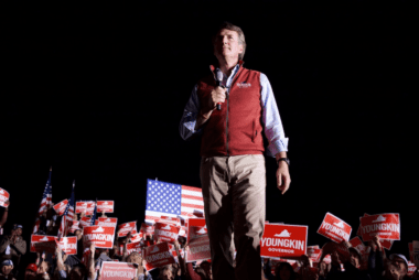 Glenn Youngkin, the Republican candidate for governor in Virginia, speaks at a rally in October. Photo courtesy of the Youngkin campaign.