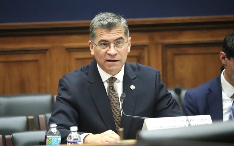 Health and Human Services Secretary Xavier Becerra testifies before the House Committee on Education and Labor on April 6, 2022. Photo courtesy of the committee.
