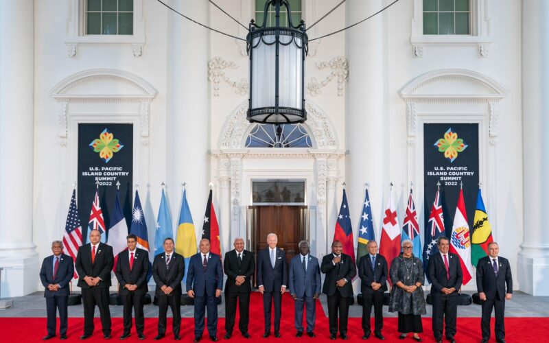 President Joe Biden and Pacific Islander leaders pose for a group photo at the inaugural U.S.-Pacific Island Country Summit in Washington, D.C. Photo courtesy of the White House.