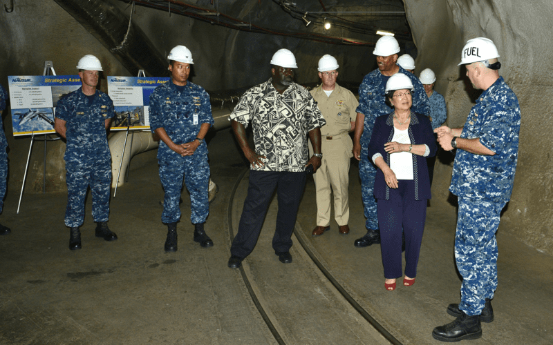 Sen. Mazie Hirono tours the Red Hill Bulk Fuel Storage Facility. Photo courtesy of the U.S. Navy.