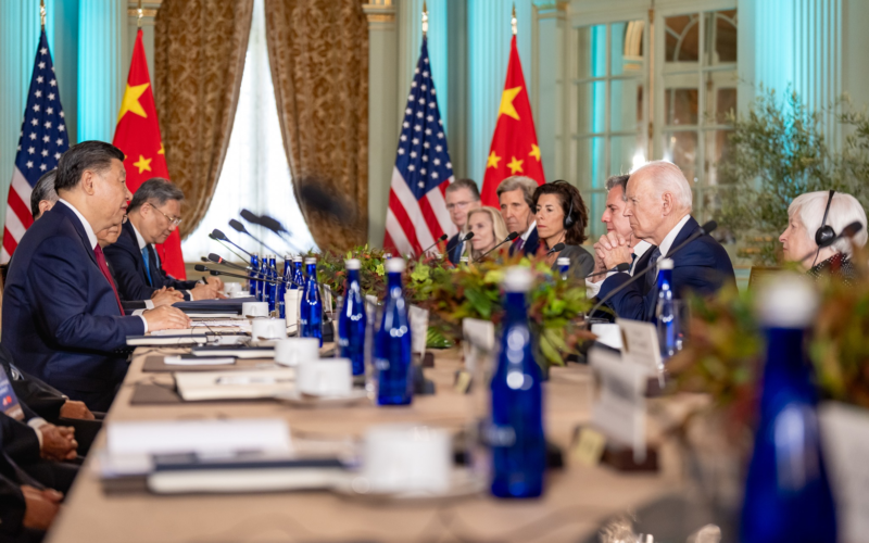 President Biden meets with President Xi Jinping.