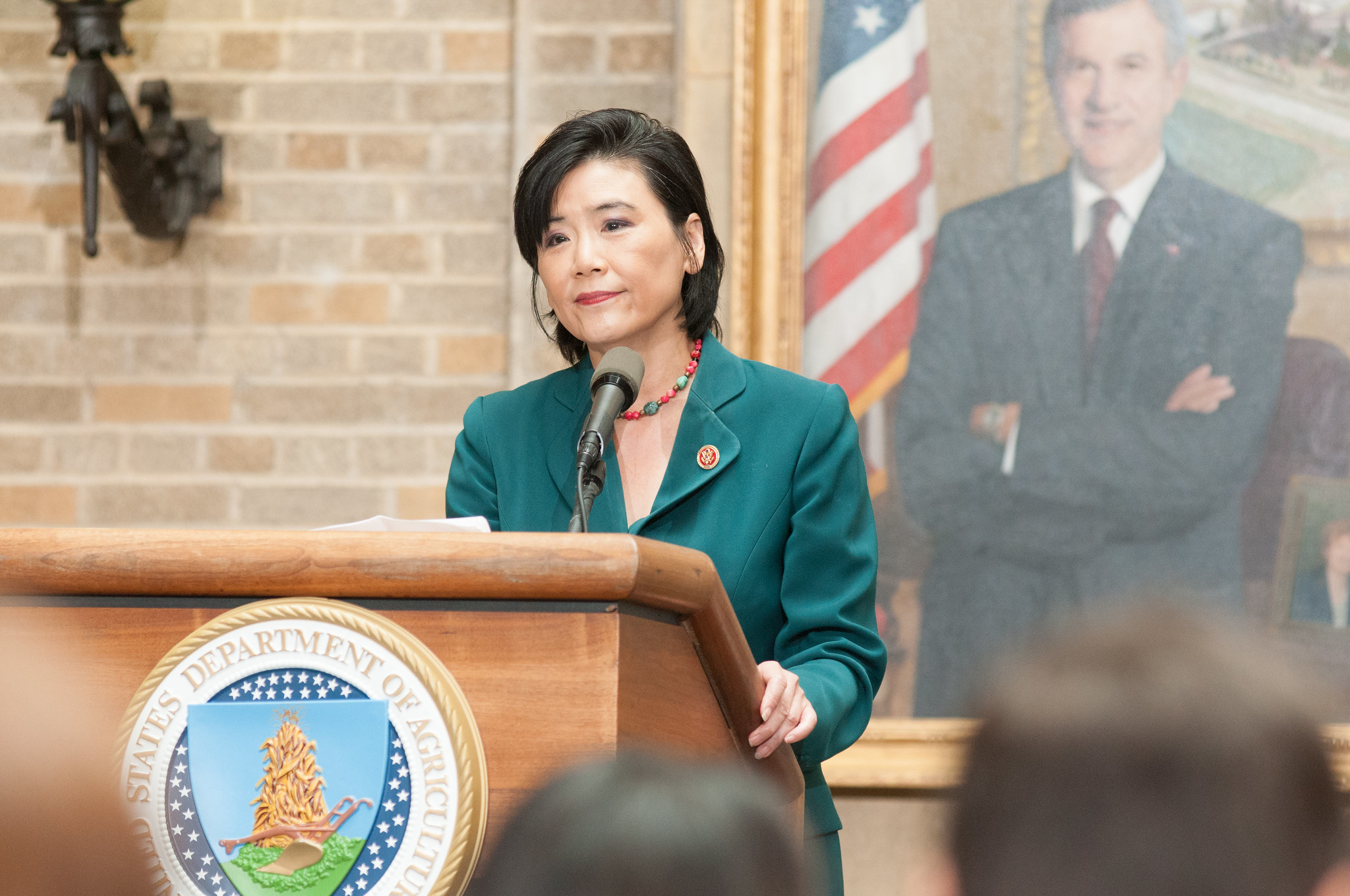 Photo of Judy Chu speaking from a podium