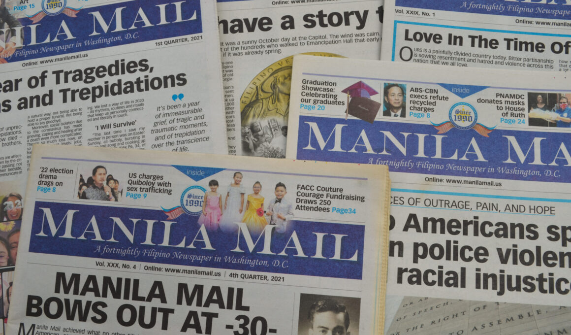 Photo of several copies of Manila Mail