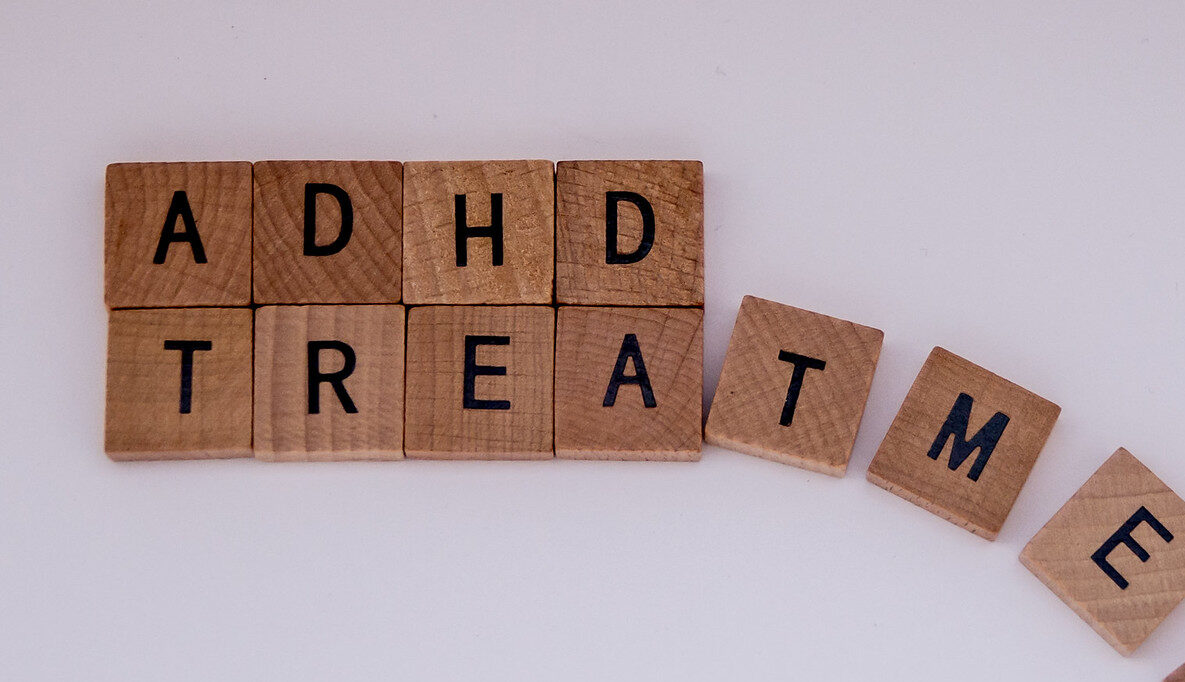 Photo of Scrabble tiles spelling out the words "ADHD treatment"