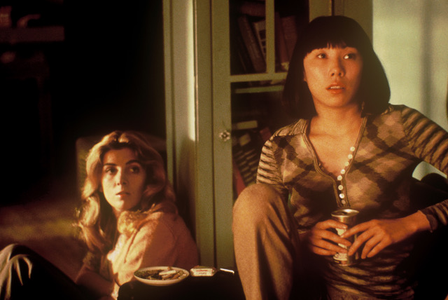 Photo of Jodi Long and another woman pictured sitting in a room in a scene of a film
